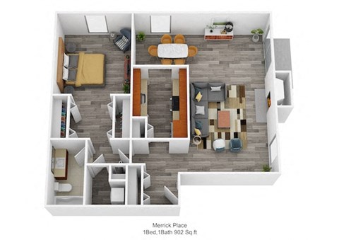 Merrick Place 1Bed 1Bath 902 Sq ft at Merrick Place, Lexington, Kentucky